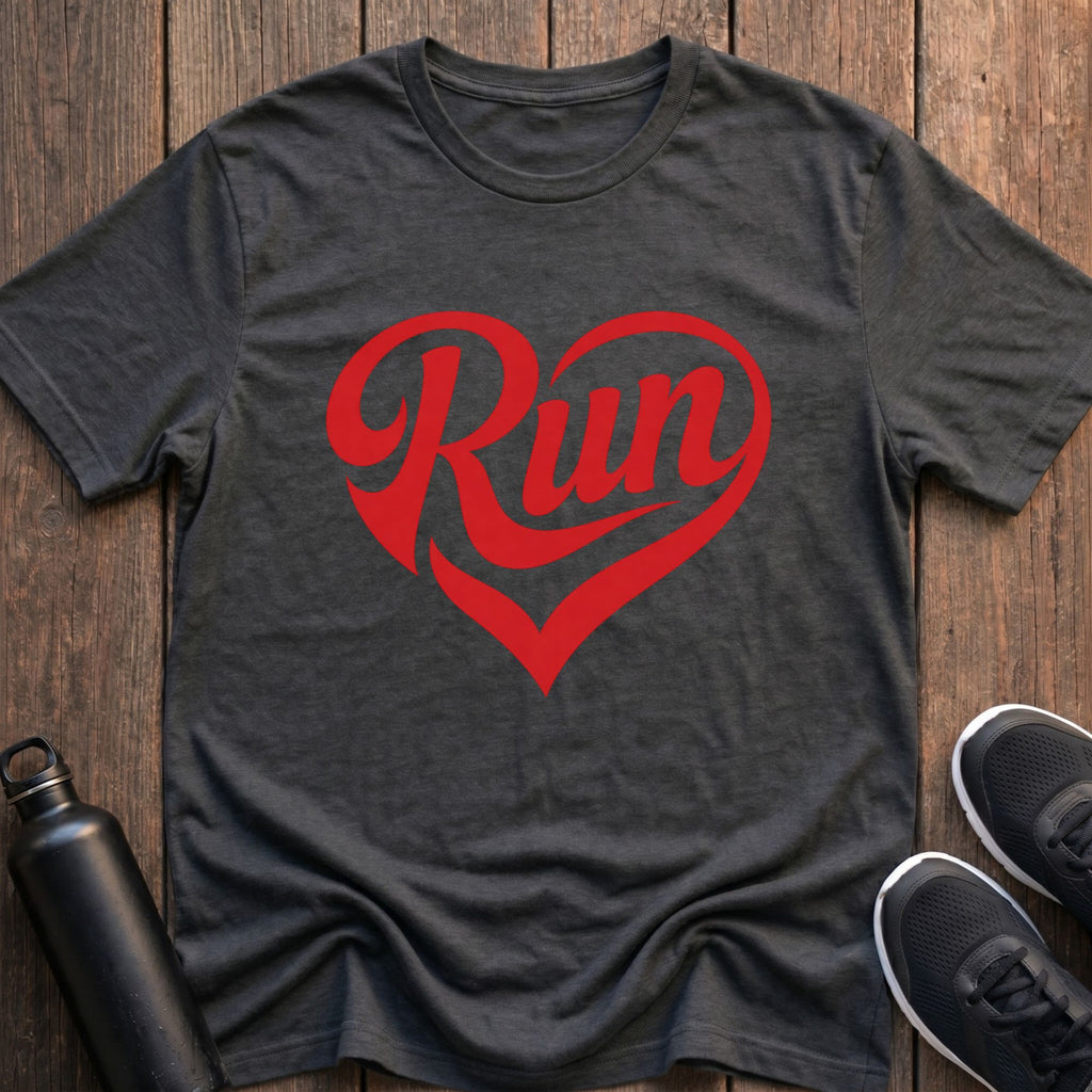 Run Heart Shape T-Shirt