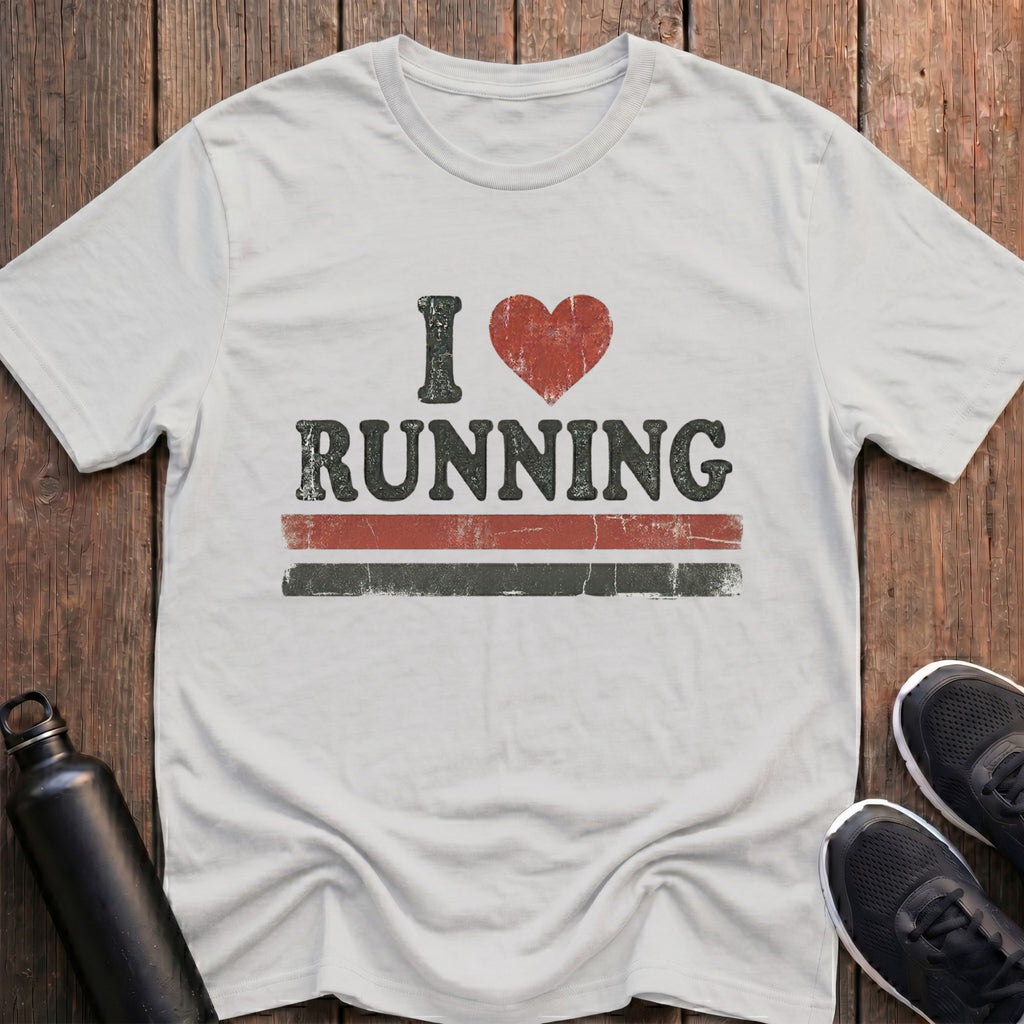I Heart Running Retro T-Shirt