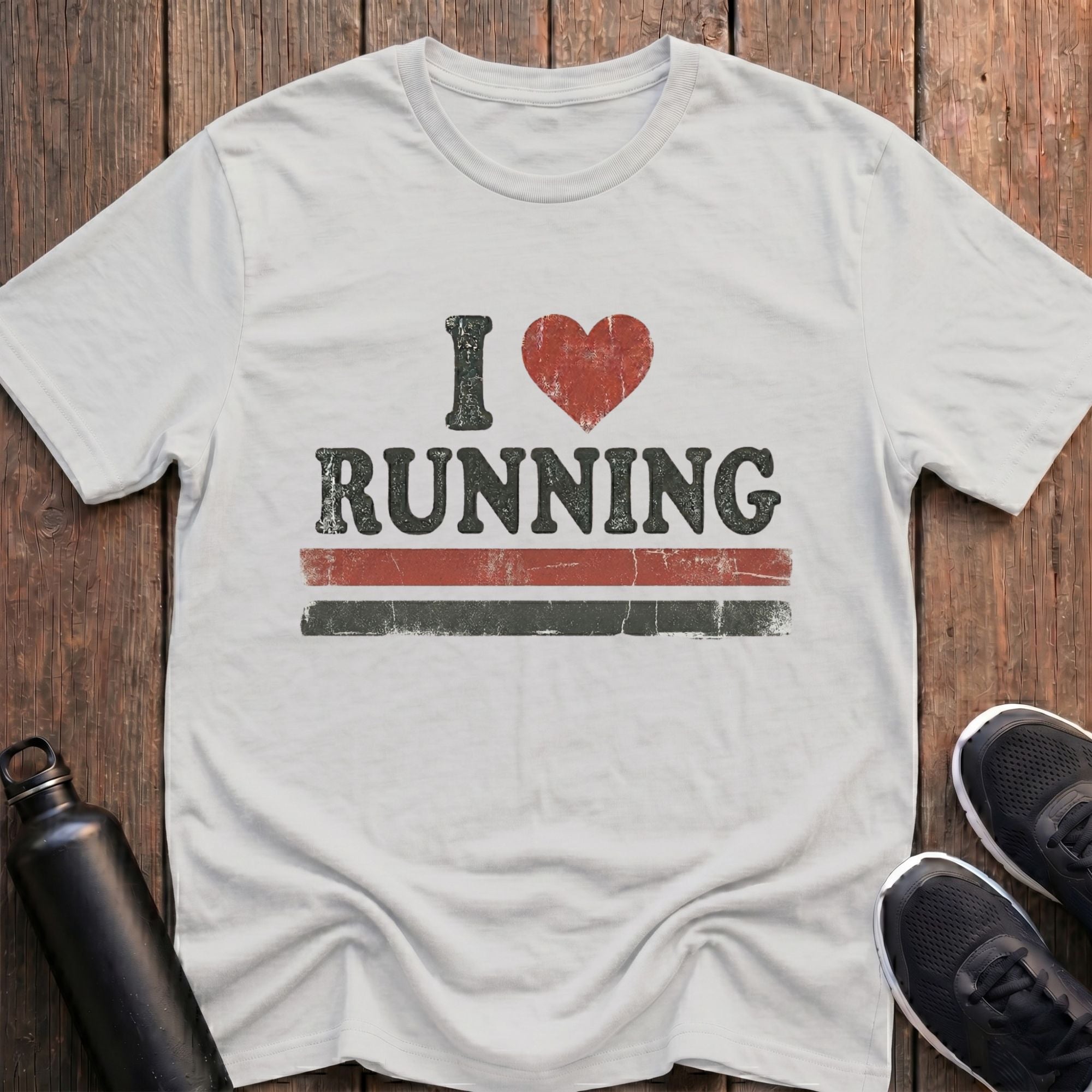 I Heart Running Retro T-Shirt