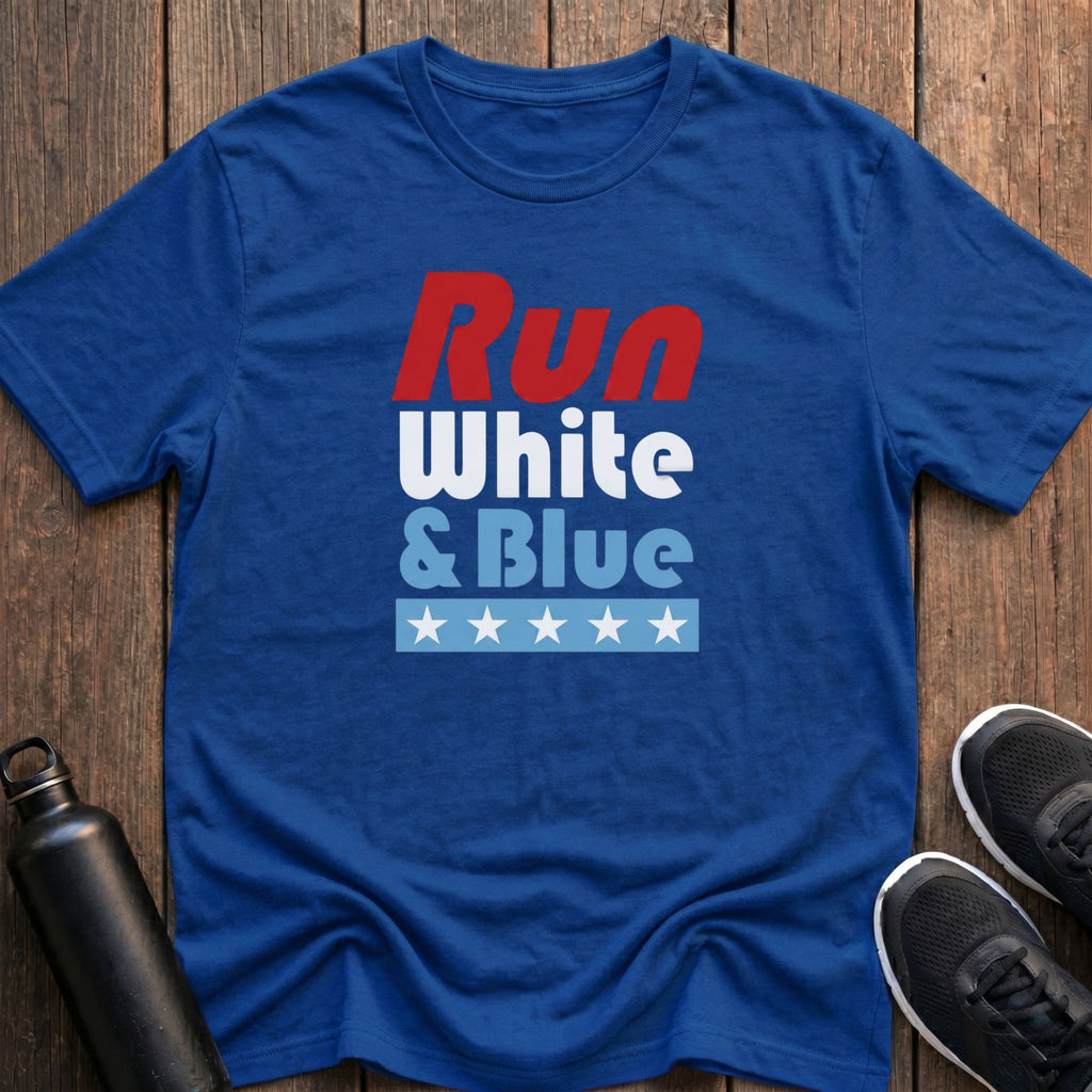 Run White & Blue T-Shirt