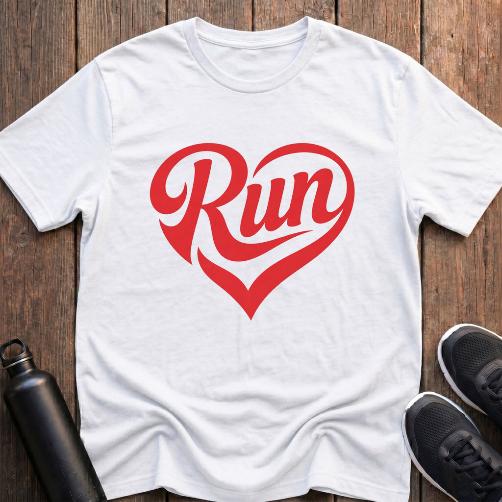 Run Heart Shape T-Shirt