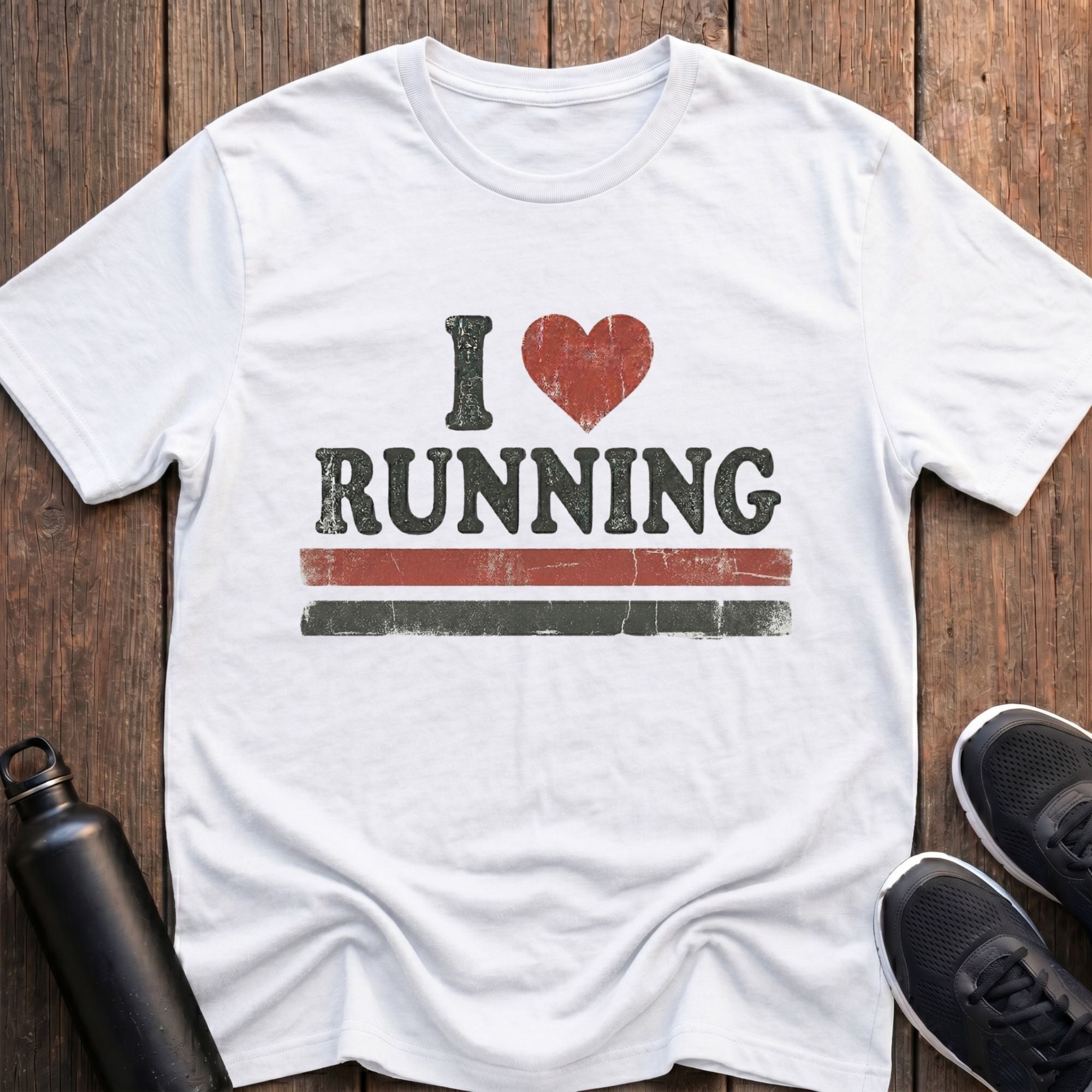 I Heart Running Retro T-Shirt